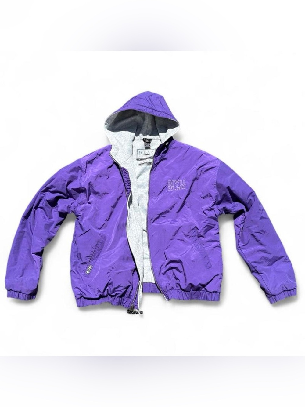 Y2K NYU New York University Purple Lined Jacket